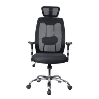 TygerClaw Professional Air Grid High Back Mesh Chair with Headrest, 23.2" x 26.8" x 11.8", Black