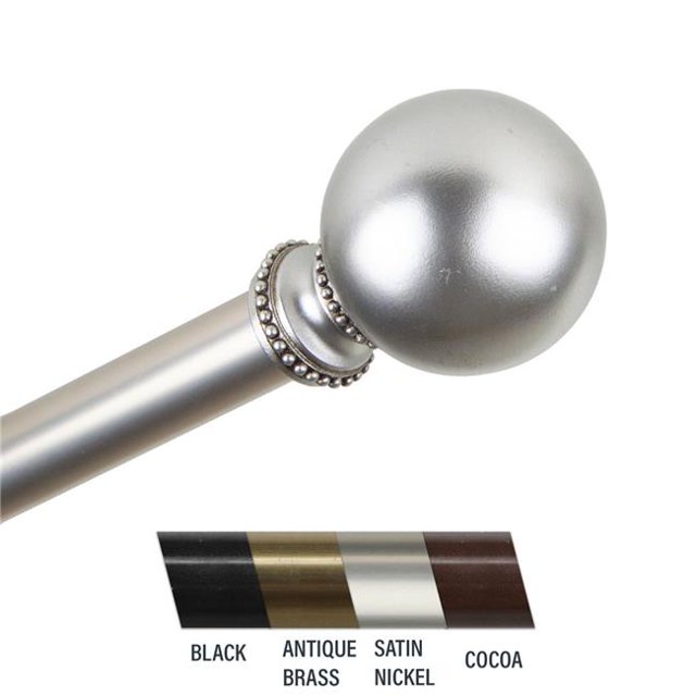 Central Design 4883-485 Julian Tringle à Rideau 0.81 Po, 48-84 Po. - Nickel Satiné