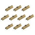 thumbnail image 1 of Unique Bargains 180Pack Ribbon Crimp Clamp Ends 22mm Cord End Clasp for DIY Craft Bronze Tone, 1 of 7