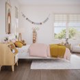 thumbnail image 3 of Aria Twin Solid Wood Modern Low Profile Platform Bed in White, 3 of 14