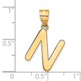 thumbnail image 4 of Diamond2Deal 14K Yellow Gold Bubble Letter N Initial Pendant for Women, 4 of 6