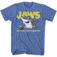 thumbnail image 1 of Jaws Cartoon Jaws Retro Royal Heather Adult T-Shirt Tee, 1 of 1