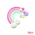 thumbnail image 1 of 6pcs Rainbow Decoration Candy Color Stars Clouds Soft Pottery Decoration Rainbow Rainbow DIY, 1 of 2
