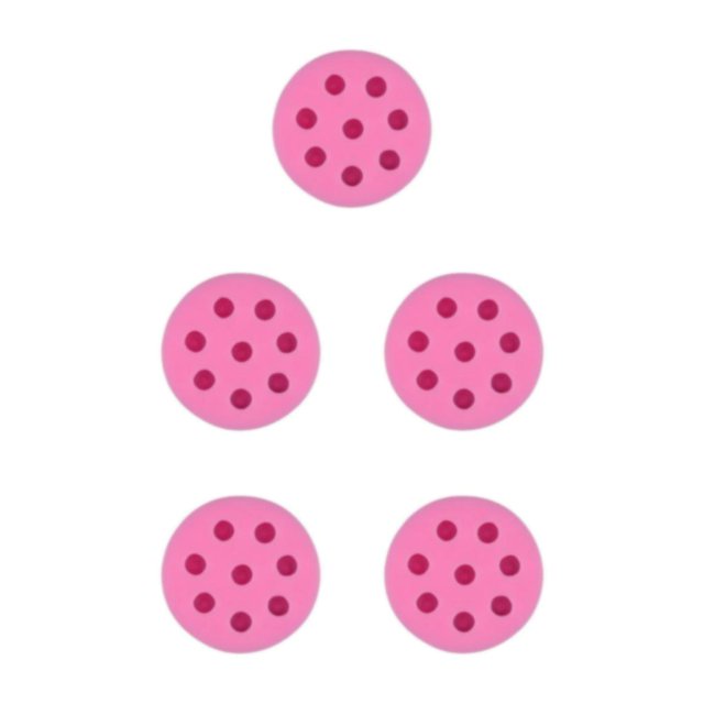 kurtrusly DIY Silicone Fondant Mold Blueberry Raspberry Strawberry Simulation Fruit Cake Chocolate Biscuit Candle Mould Decor Pink/Type B 5Set