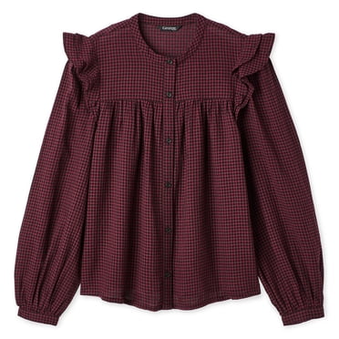 George Women's Ruffled Long-Sleeve Top