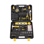 Trousse 108pcs Ensemble d'outils Matériel ménager Mains Outils Combinés Kit de réparation automatique Boîte à outils