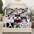 thumbnail image 3 of Erosebridal Baseball Bed Sheets Set Queen Size,Sports Patchwork Bedding Sets Queen Size,Ball Game Bedroom Decor,Breathable,4pcs, 3 of 7