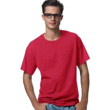 Hanes ComfortBlend EcoSmart Men`s Crewneck T-Shirt, S, Deep Red