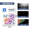 thumbnail image 3 of Harpily Acrylic Sign Holder 8.5 X 11 Vertical T Shape Clear Plastic Sign Holder Double Clear Display Stand Table Top Sign Paper Holder Sign Holder Suitable for Store Rest One Size Clear, 3 of 4