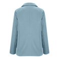 thumbnail image 4 of ManxiVoo Professional Womens Blazer Cardigan Open Front Lightweight Office Wear Versatile Spring Layering Piece XL Size Light Blue, 4 of 6