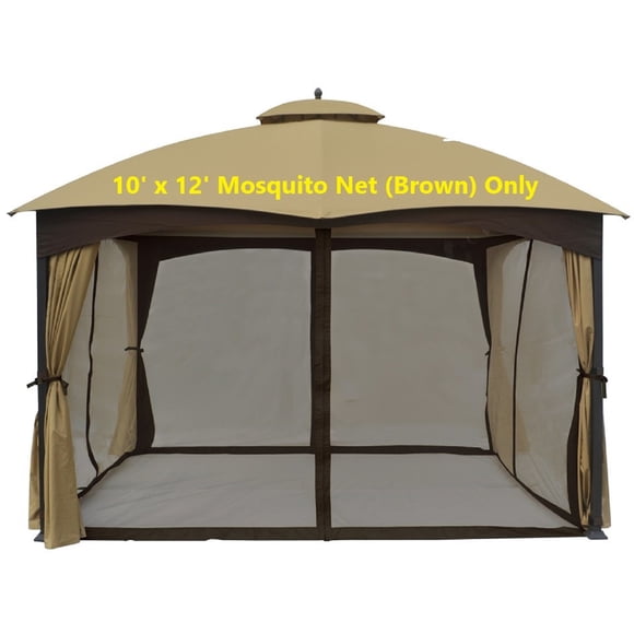 APEX GARDEN Moustiquaire de Remplacement pour Pavillon 10 Pieds x 12 Pieds