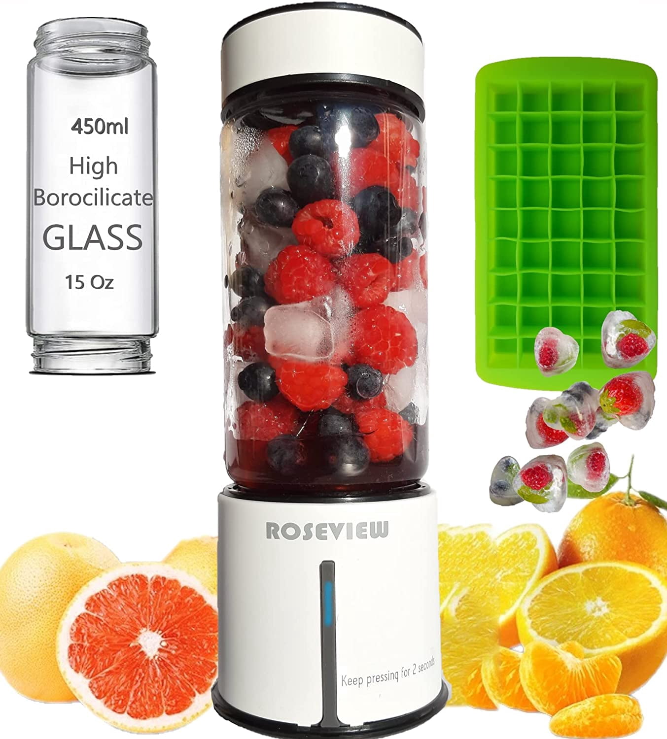 Smoothie blender portable smoothies for blenders Roseview Glass bottle personal blender cordless mini blenders for smoothies cup mixer blend juicer maker mélangeur USB rechargeable