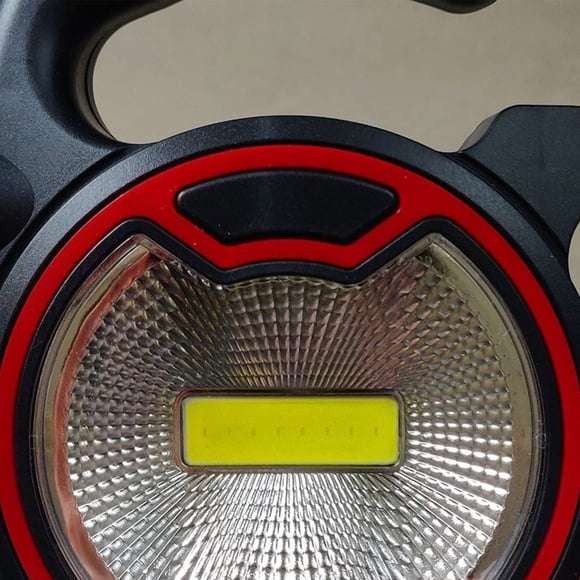 Multifunctional Camping Lantern with Flashlight, LED COB Work Light Portable Handheld Light in Red for Outdoor Hiking