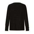 thumbnail image 4 of Hauts d'Été pour Femmes Automne Hiver Col Rond Tempérament Décontracté Manches Raglan T-shirt Décontracté Ample Haut Blouses en Liquidation, 4 of 7