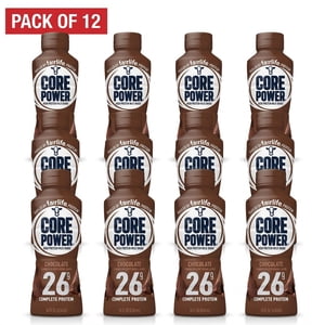 Core Power Fairlife High Protein Milk Shake, Chocolate, 14 FL Oz, Pack of 12