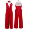 thumbnail image 1 of Rswnyirn Enfants Filles Robe de Danse Latine Jazz Justaucorps Combinaison de Fête d'Anniversaire Performance de Danse Rouge 14, 1 of 6