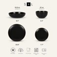thumbnail image 2 of Stone Lain Brasa Modern Stoneware 16 Piece Dinnerware Set, Service for 4, Black, 2 of 8