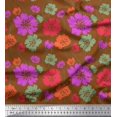 thumbnail image 1 of Soimoi polyester Crepe Fabric Artistic Floral Decor Fabric Printed Yard 42 Inch Wide, 1 of 3