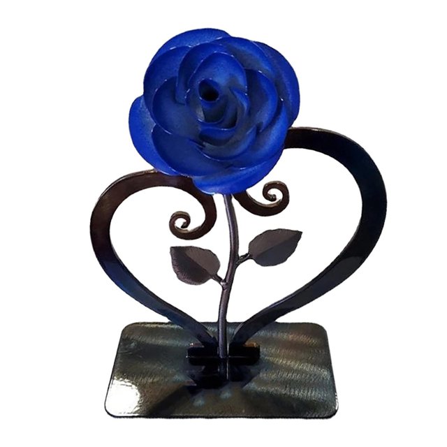 Cadeau de Saint-Valentin, Rose Rouge en Métal avec Support en Forme de Cœur Cadeau de Saint-Valentin Rose en Fer Rouge, Cadeaux de Saint-Valentin, Cadeaux de Saint-Valentin, Roses de Saint-Valentin