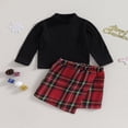 thumbnail image 2 of Ensemble 2 Pcs pour Filles Hauts à Manches Longues de Noël et Jupe à Carreaux, 2 of 9