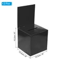 thumbnail image 2 of Unique Bargains Ballot Box 6"x6"x6" Raffle Box with Removable Header Board Suggestion Box Cardboard Box Black 2Pack, 2 of 5