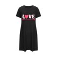 thumbnail image 5 of Amzcrzy Pyjamas pour Femmes Mode Imprimé Cœur Valentines Day Robe Décontractée Confortable à Manches Courtes Chemises de Nuit pour Femmes Valentines Day Cadeaux, 5 of 5