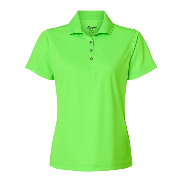 Paragon Polo en Maille Mini de Performance Saratoga pour Femmes, TP, Lime Néon