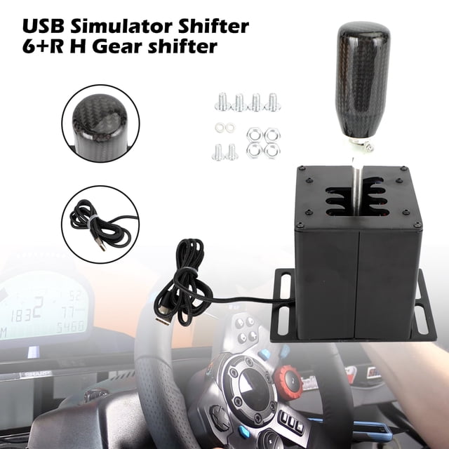6+R Simulateur USB H Levier de Vitesses pour Logitech G29 G920 Volant PC Noir