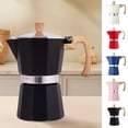 thumbnail image 1 of Moka Pot Espresso Maker Easy to Clean Stovetop Coffee Percolator Aluminum Italian Design Cuban Coffee Maker for Rich Flavor, 1 of 7