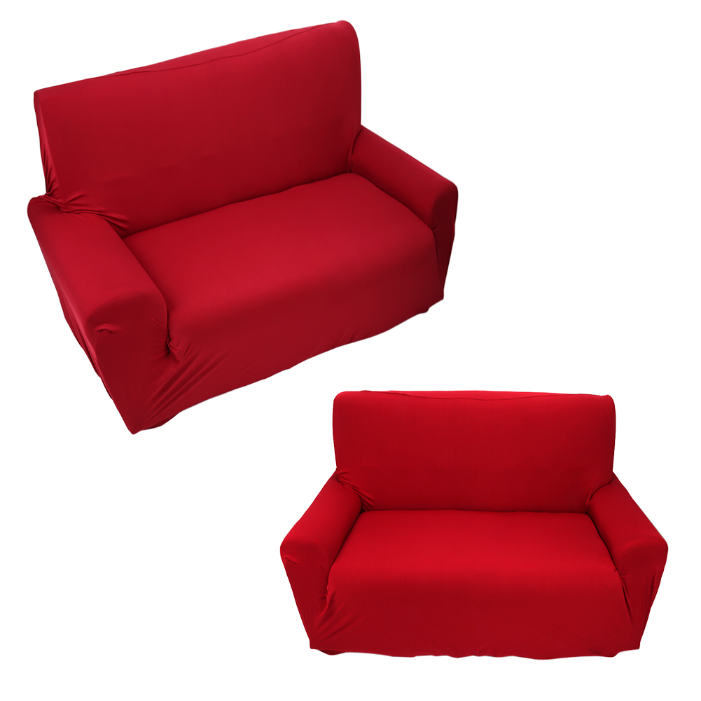 Sofa Slipcover Sofa Cover Couch Slipcover Couch Cover Stretch Sofa Slipcover 7 Solid Pure Colour Home Couch Stretch Sofa SlipCover 2 Seater Polyester Burgundy