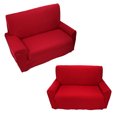 thumbnail image 3 of Couch Cover Sofa Protect Cover 7 Solid Pure Colour Home Couch Stretch Sofa SlipCover 2 Seater Polyester Burgundy, 3 of 3