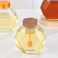 thumbnail image 2 of 2 Pcs Pots à Miel en Verre Bocaux de Rangement Pratiques Contenant Alimentaire Bocal Transparent, 2 of 9