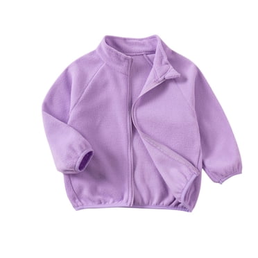 Économies de Printemps/automne! HVOBTTY Chandail en Molleton à Manches Longues pour Filles, Chandail à Capuchon à Fermeture à Glissière Uni pour Garçons et Filles, Haut Décontracté en Molleton pour Tous les Jours, Veste/veste Décontractée à Capuche à Manches Longues Violet, 3 Ans