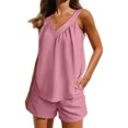 thumbnail image 2 of Japceit Ensembles de Pyjama pour Femmes 2 Pcs Femmes Maison Mode Décontractée de Pâques Hauts et Pantalons Imprimés Ensemble de Pyjama à Manches Courtes avec Poches, 2 of 9