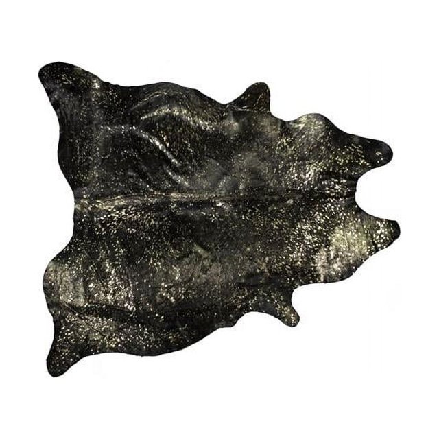 Natural 676685001337 6 x 7 ft. Scotland Cowhide Rug - Chocolate & Gold