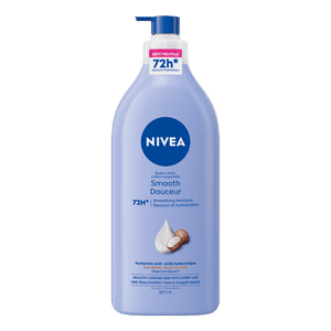 NIVEA Lisse 72-Hr Lotion corporelle hydratant pour peau sèche avec acide hyaluronique, 625 mL