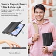 thumbnail image 2 of Folio CaseWith Screen Protector With Stylus Pen for Samsung Galaxy Tab S10 Ultra/Tab S9 Ultra/Tab S8 Ultra 14.6-Inch Case Slim Stand Protective Tablet Cover - Purple1, 2 of 5