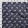 thumbnail image 3 of oneOone Silk Tabby Fabric Elephant Block Printed Craft Fabric BTY 42 Inch Wide, 3 of 4