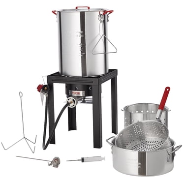 VEVOR 30 qt 54,000 BTU Aluminum Turkey & Fish Steamer Cooker Set