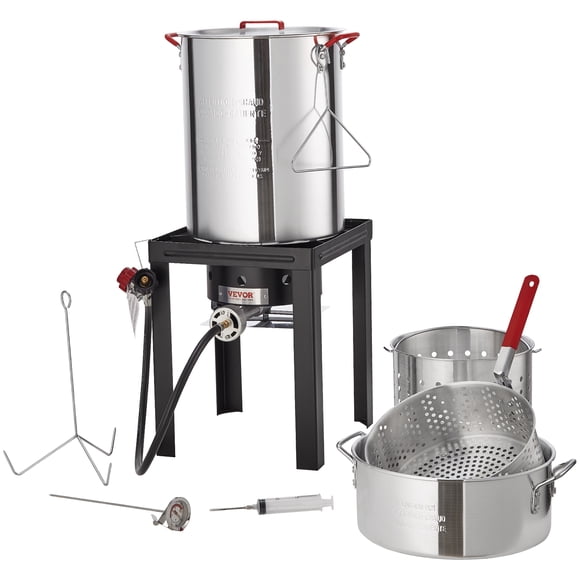 VEVOR Cuiseur Vapeur pour Dinde et Poisson en Aluminium 30 qt 54 000 BTU