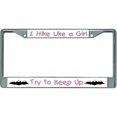 thumbnail image 1 of Je Marche comme une Fille Chrome License Plaque Cadre, 1 of 1