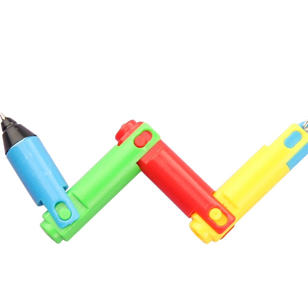 0.5mm Foldable Plastic Ballpoint Pen Blue Ink Bending Pen Bending Deformation Tortuous Pens Office School Supplies