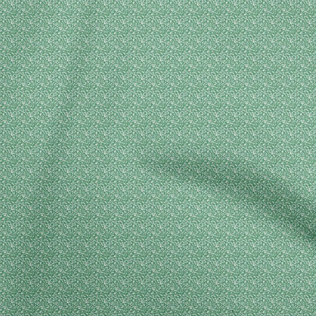 oneOone Tissu Popeline de Coton Vert Tissu Damassé Matériel de Robe Tissu Imprimé Tissu au Mètre 56 Pouces de Large