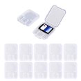 thumbnail image 1 of 10 Pcs Étui en Plastique Transparent pour Carte Mémoire Compatible avec Carte SD Micro SD T-Flash, 1 of 10