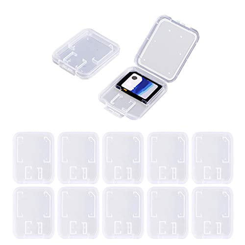 10 Pcs Étui en Plastique Transparent pour Carte Mémoire Compatible avec Carte SD Micro SD T-Flash