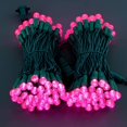 thumbnail image 2 of Pink One-Piece G12 Raspberry Christmas Lights 140 Count 48 Feet, 2 Sets 70 LED 24 ft High Waterproof UL Certified String Light (Pink), 2 of 8