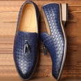 thumbnail image 3 of Leather Shoes for Men, Pointed Toe Lace-Up Business Casual Style, Non-Slip Lightweight Breathable Design, Cushioned Insole, 5 cm Heel, Yellow, 3 of 3
