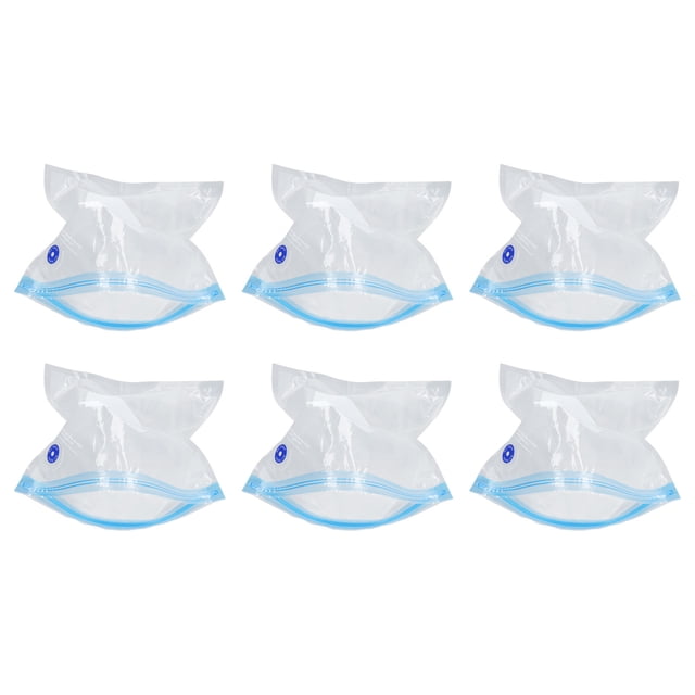 Sac de Rangement pour Aliments sous Vide 6 Pcs Sac de Rangement sous Vide Sac Gain de Place Sacs Réutilisables pour Scelleuse sous Vide pour Aliments Vêtements Scellement Sacs Économiseurs d'Espace