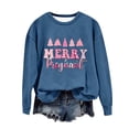 thumbnail image 2 of EGNMCR Chandail en Molleton de Noël Col Rond Imprimé Ample Manches Longues Sans Capuche, 2 of 4