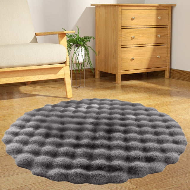 Rkxzt Round Area Rugs Bedroom Rug Soft Plush Fluffy Round Rug Modern Style Area Rug Living Room Coffee Table Sofa Rugs